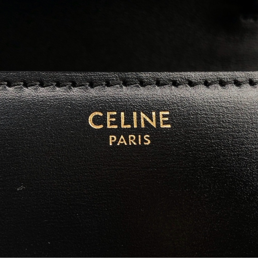 Celine Small Classic Box Bag Black Calfskin Gold Hardware Crossbody - Picture 13 of 15